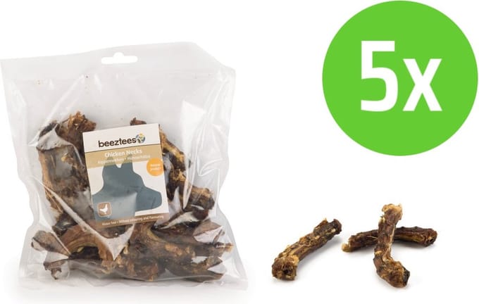 Beeztees Kippennekken - hondensnack - 200 gram - 5 Verpakkingen