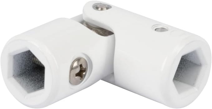 Kruisscharnier voor Rolluik Aandrijving 10 mm Wit