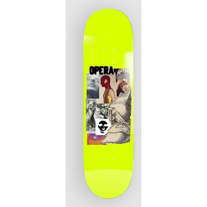 Opera Skateboards Clips 8.375" Skateboard Deck geel