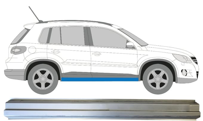 Reparatie dorpel voor Volkswagen Tiguan 2007-2016 / Rechts