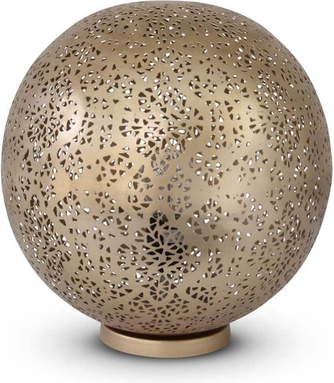Safaary - Marokkaanse Tafellamp Goud Almedina Ø 30 x 30cm