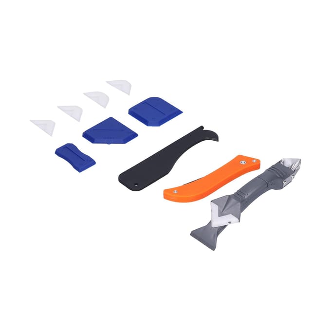 Kit Gereedschap Lijm Spatel Schraper Kit Verwijderaar Siliconen Vloer Schoonheidsnaad Set Accessoires blue