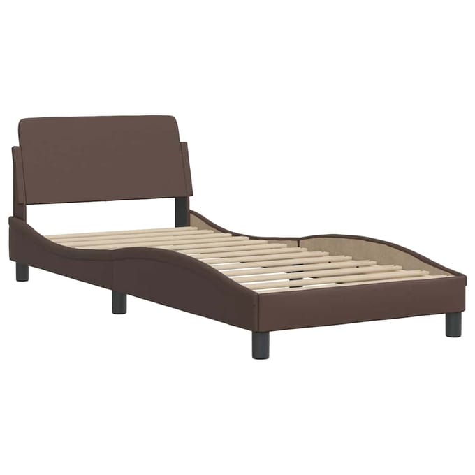 vidaXL - Bedframe - "Dover" - kunstleer - bruin - 80x200 - cm