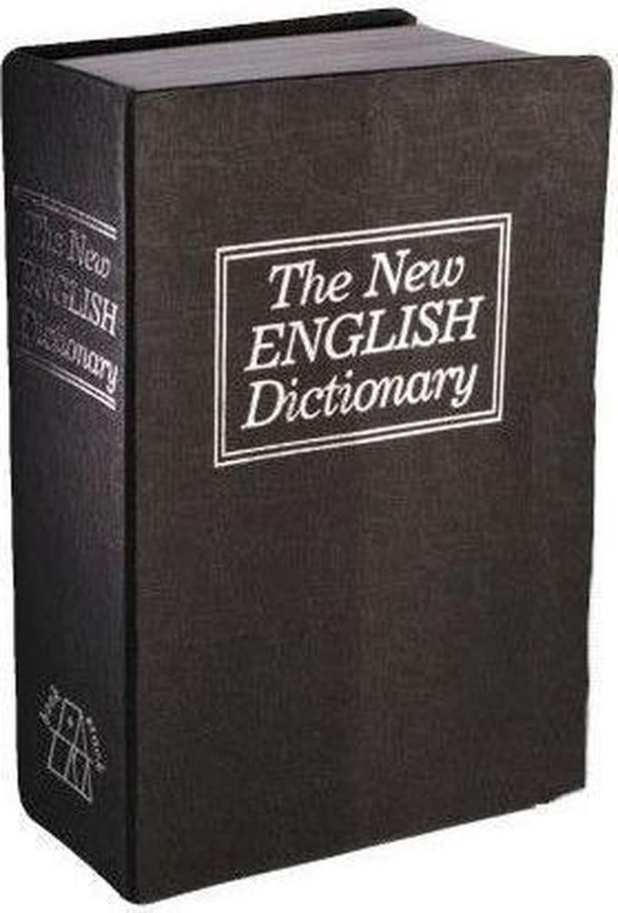 Out of the Blue boek kluis Dictionary - Zwart
