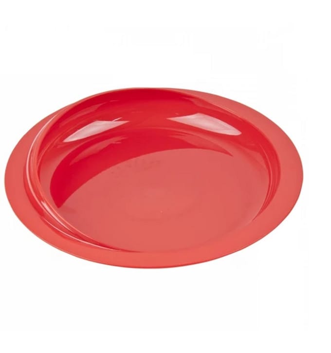 Bord met opstaande rand en zuignap : Rood