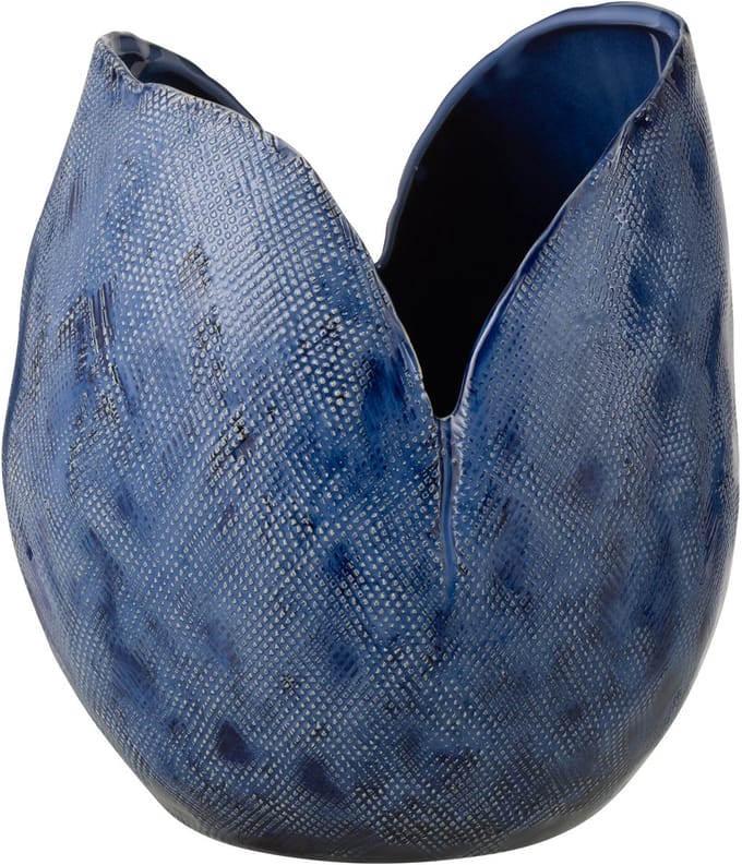 J-Line vaas Thibault - keramiek - blauw - large