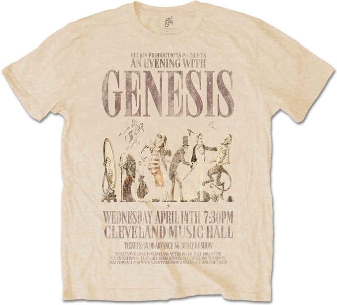 Genesis - An Evening With heren unisex T-shirt geel - S