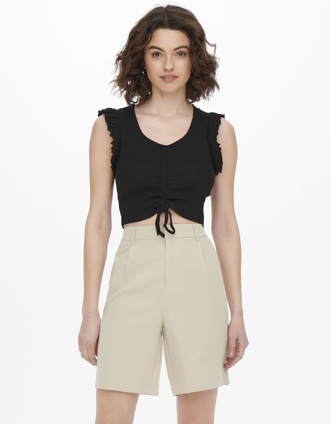 ONLY - ONLLAILA LIFE S/L RUCHING TOP JRS - Dames - Blouses