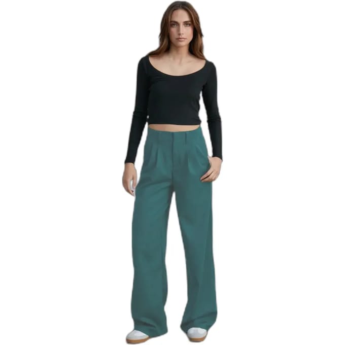 Zijde broek met wijde benen dames 24 Colours