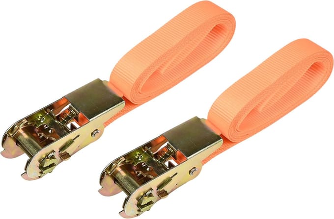 Hofftech Spanbanden met ratel - 2 haken - 3,5 meter - 2 stuks - rood