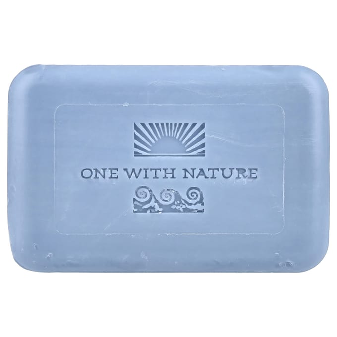 One with Nature, Savon solide minéral triple mouture, Lavande, 7 oz (200g) blue