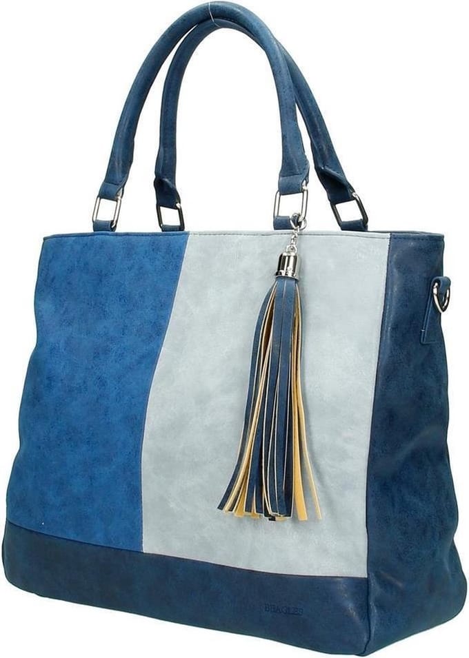 Beagles Shopper / Schoudertas met Kwastje Navy Blauw
