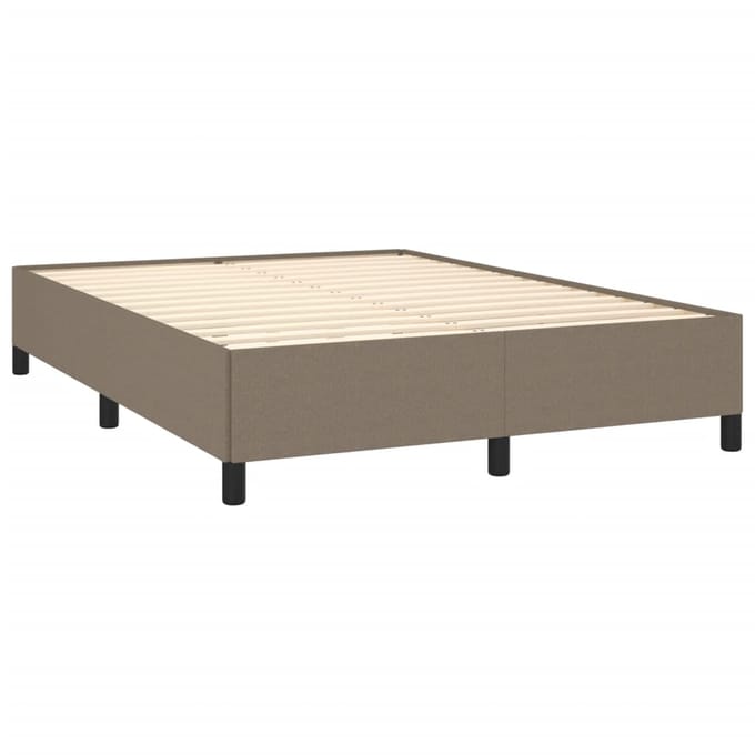 vidaXL - Bedframe - zonder - matras - stof - taupe - 140x200 - cm