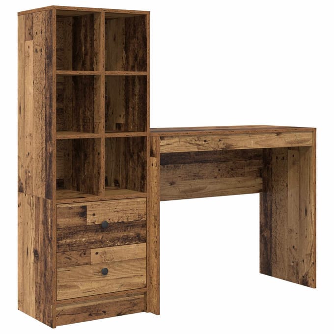 vidaXL - Bureau - Oudhout - 135,5 - x - 40 - x - 127 - cm - 2 - st