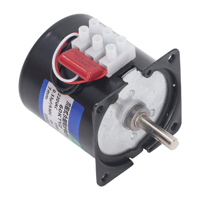 Motorreductor 220V Micro Snelheidsreductie Permanente Magneet Synchroon Centrale Assen 7mm met Gat 5rpm