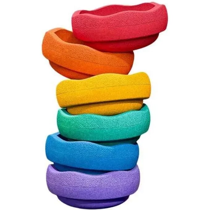 Stapelstein MINI regenboog classic 6 stks