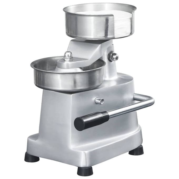 vidaXL - Hamburgerpersmachine - met - 500 - scheidingsbladen - 13 - cm - aluminium
