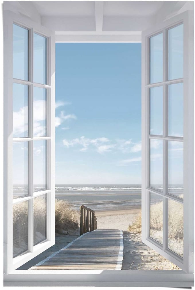 Poster Northsea Window - 91,5 x 61 - Papier - REINDERS