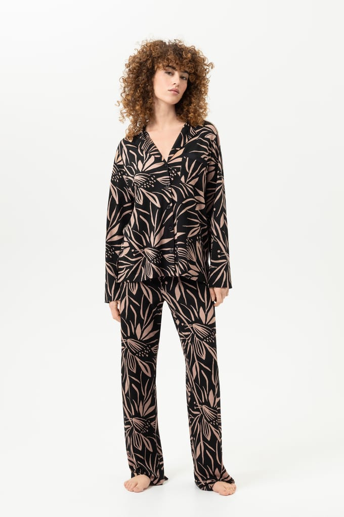 Mey - Pyjama Vivid Bloom Zwart - maat XL - Zwart