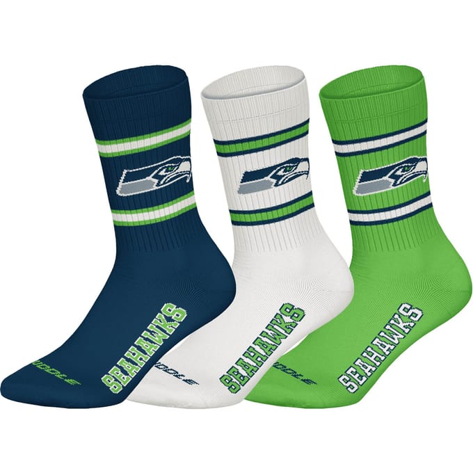 NFL SEATTLE SEAHAWKS Crew Socks - 3-pack - Navy/Wit/Groen - Maat 39/42
