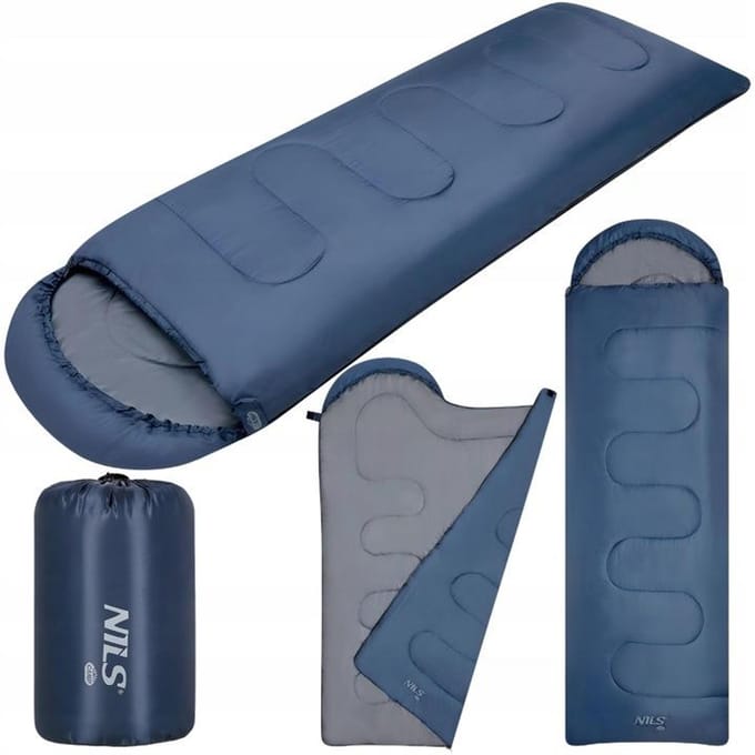 NILS CAMP NC2107 - Slaapzak - Granatblauw - M - Waterdicht - Comfortabel