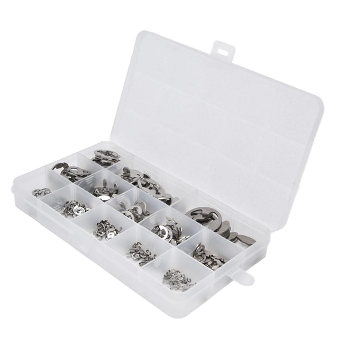 400 stuks E-clip borgring 604 roestvrij staal assortimentsset kit voor lager