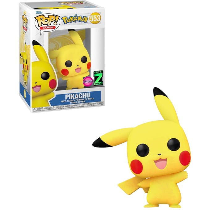 Funko Pop! Pokemon - Pikachu Waving #553 Flocked Exclusive