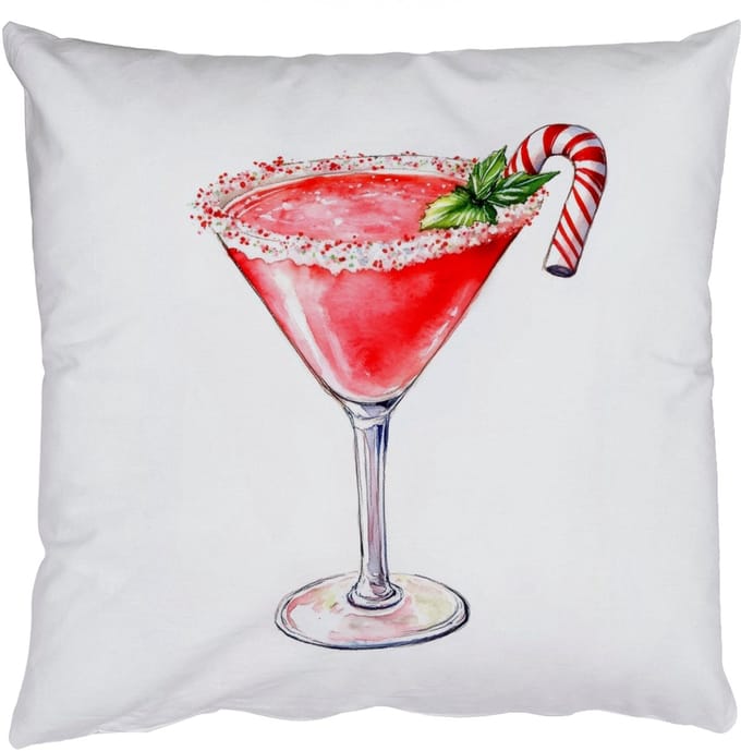 Sierkussens - Kussentjes Woonkamer - 60x60 cm - Cocktail - Drank - Winter - Kunst