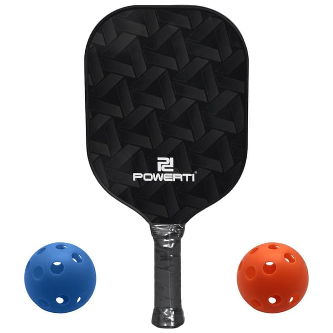 Pickleball Paddle Ping Pong Tennis Pickle Ball Raquette 1 paddle & 2 balls black
