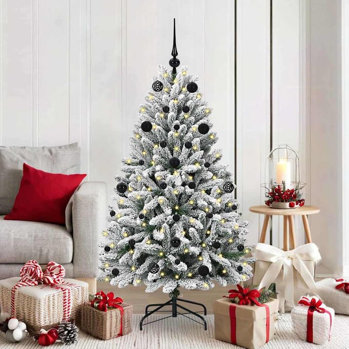 vidaXL - Kunstkerstboom - 150 - cm - 150 - LED's - Warmwit - PVC - en - Staal