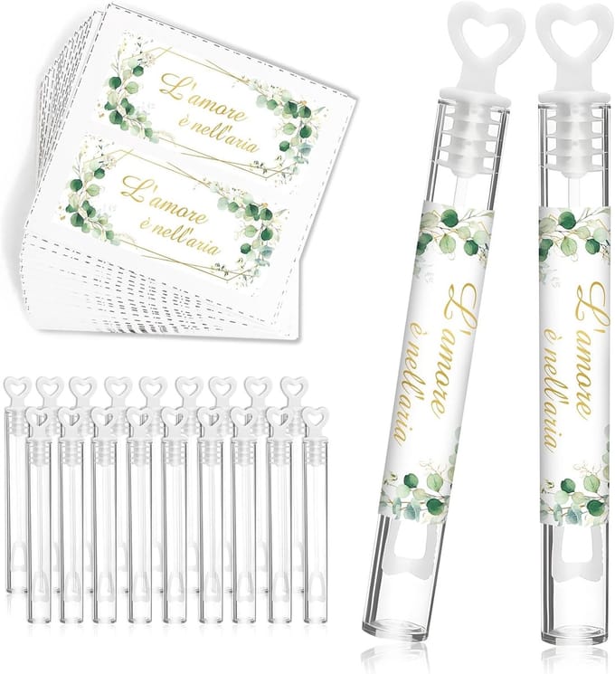 Bellenblaas Gastgeschenken - Feest Bellen - Bruiloft Verjaardag - Hartvormig Handvat - 50 Stuks