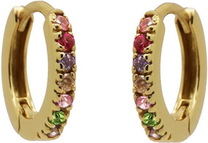 Karma Oorringen Plain Hoops Round Fusion Zirconia 13 mm Goud