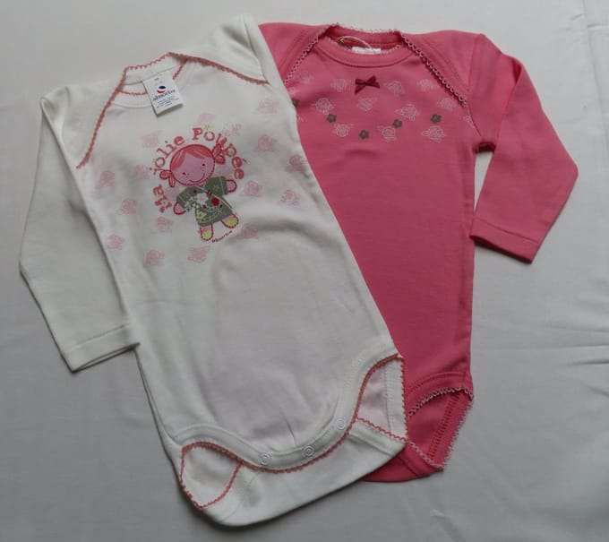 Absorba - Rompers - Body - 2 Pack - Meisjes - Wit , roze - 6 maand 67