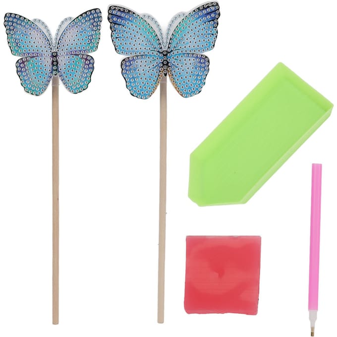 5D Strass Schilderen Vlinders Waterdicht Heldere Rijke Kleuren Levendig Ouder-Kind Interactie Strass Schilderen Kit green