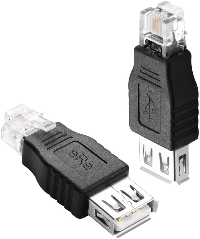 Cosensi - Dailygoods - RJ11 naar USB Adapter voor Telefoonlijnverbinding