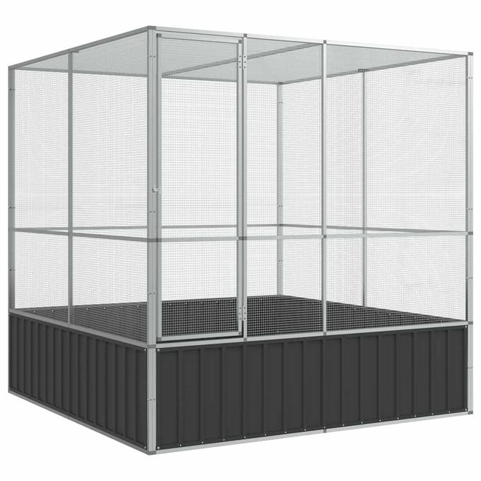 Vidaxl Volière, Zilver, 211X207X212 Cm, Staal white
