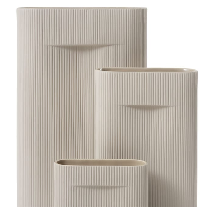 Muuto Ridge Vaas - beige - H 16.5 cm