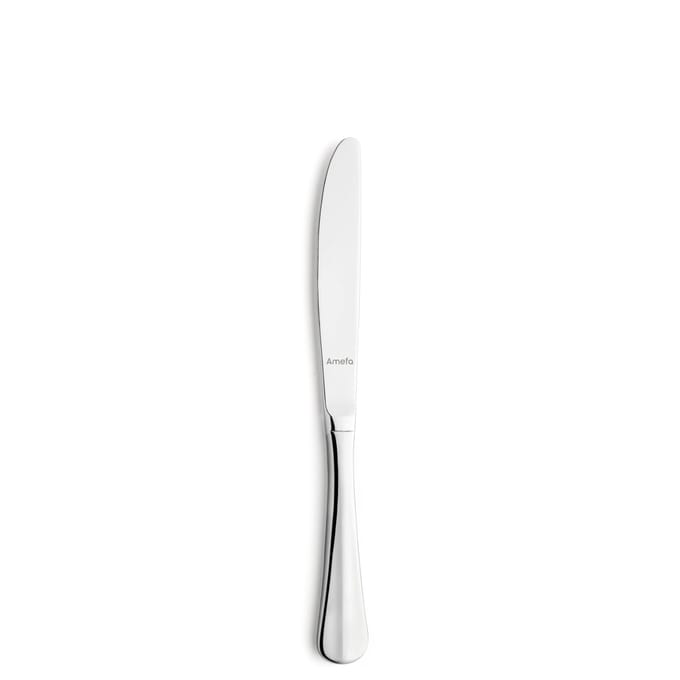 Amefa Baguette - 2-dessertmessen - hoogglans - zilverkleurig