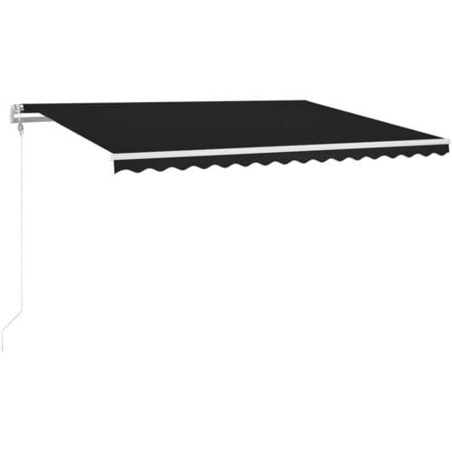 vidaXL - Luifel - automatisch - met - LED - en - windsensor - 400x300 - cm - antraciet