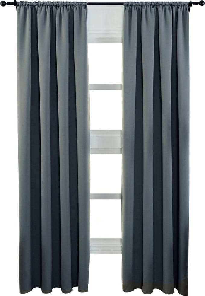Gordijnen - Donkergrijs - Fluweel - Verduisterend - 117x138cm - Set van 2