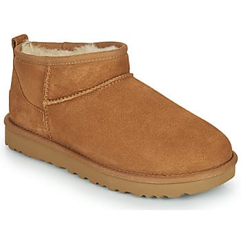 UGG® Classic Ultra Mini for Women in Brown, Size 3, Twinface/Polyester/Leather