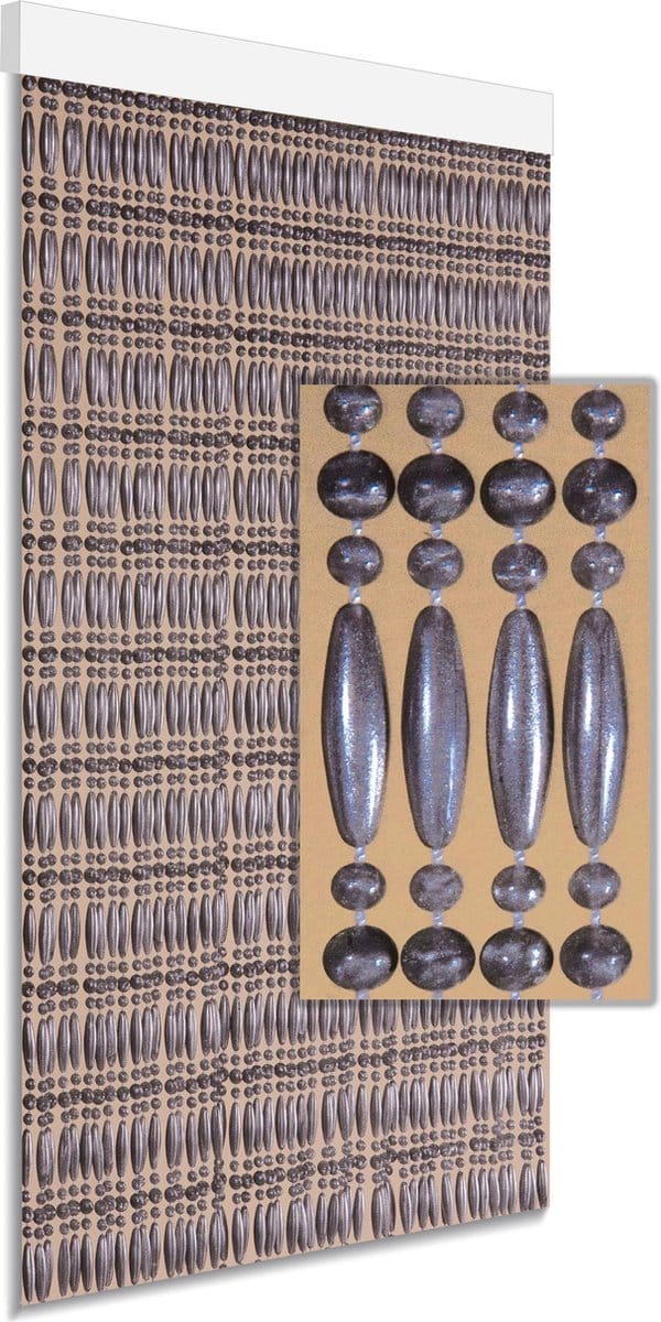 DEGOR - vliegengordijn - deurgordijn - Cyprus - zilver - 90x210cm