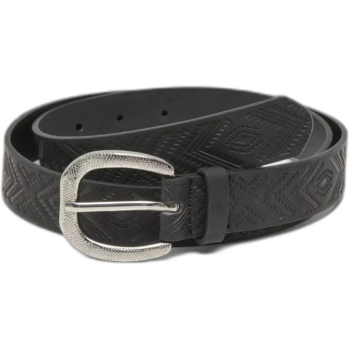 Urban Classics - Leather Imitation Punched Pattern Riem - S/M - Zwart