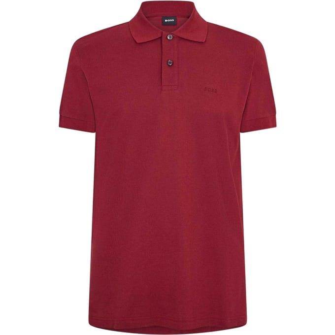 Boss Heren Firenze Katoenen Poloshirt (Donkerrood)