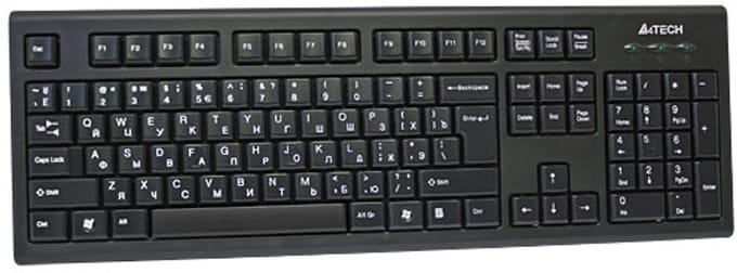 A4tech KR-85 USB QWERTY US Englisch Schwarz Tastatur, A4TKLA19739