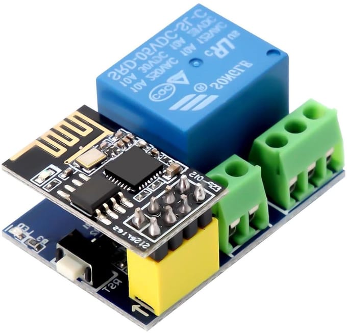 Wifi Relaismodule - Draadloze Schakelaar IoT Module - Smart Home Besturing - 400m Zendbereik - 10A 5VDC - Zilver