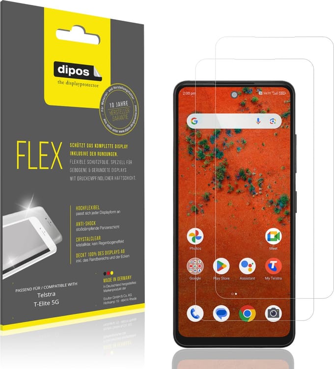 dipos – 2x Beschermfolie geschikt voor Telstra T-Elite 5G | 3D Full Cover Screenprotector | 100% Passend