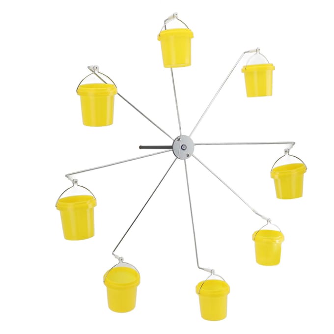 Reuzenrad Vogelvoeder Dynamisch Ontwerp Eindeloos Plezier Buiten Hangende Kolibrievoeder met 8 yellow