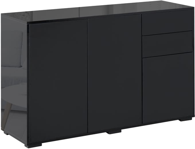 HOMCOM Dressoir - Spaanplaat - 117x36x74cm - Zwart