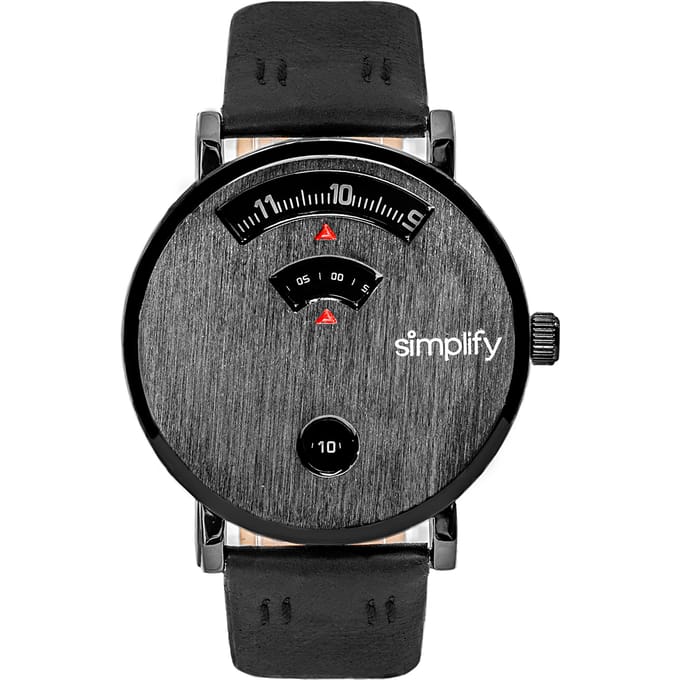 Vereenvoudig de 7000 lederen band horloge